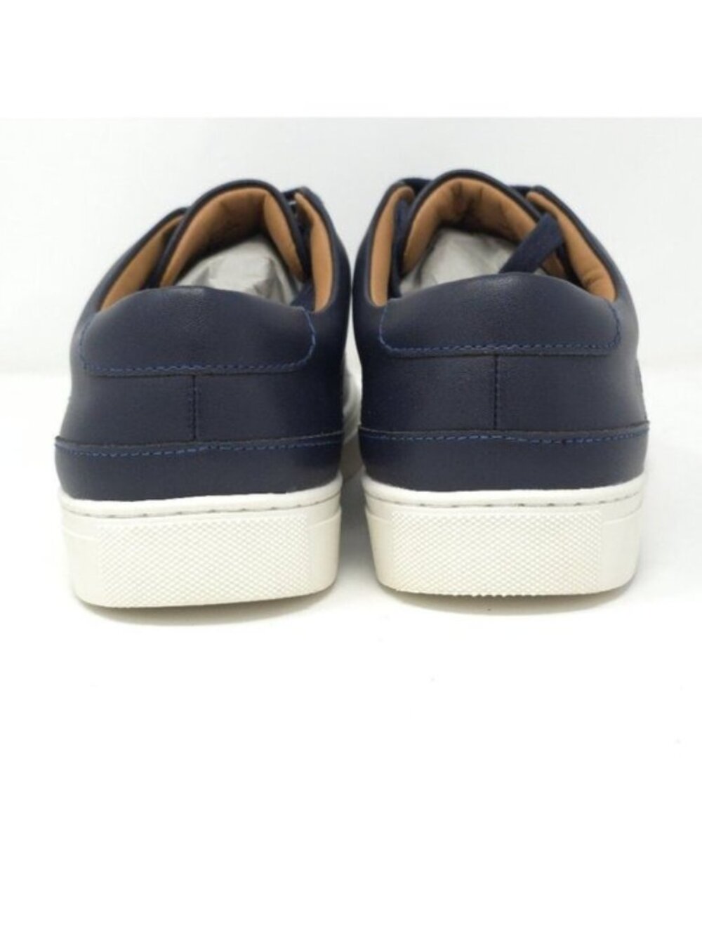 New Alfani Adairr Navy Embossed Leather Sneakers Men’s 8M - Picture 6 of 7